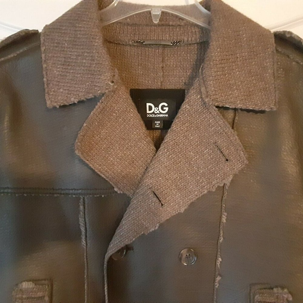 Dolce & Gabbana Authentic Lamb Leather Jacket Coat